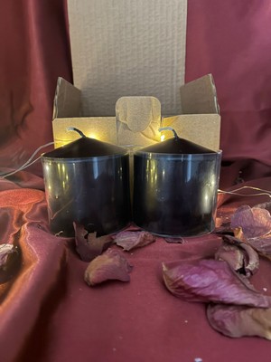 İzmir Candle Silindir Mum7*7 4'lü Siyah Set