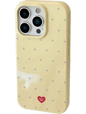 Lama Case Apple iPhone 14 / 13 Kılıf Pastel Dreams Koleksiyonu Puantiye Desenli Kapak