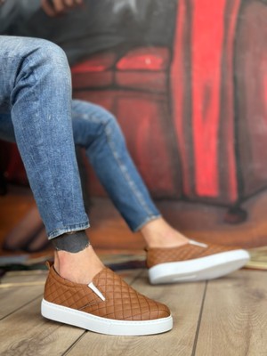Beskar Signature BA0353 Bağcıksız Kapitone Taba Günlük Erkek Ayakkabı