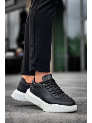 Beskar Signature BA0354 Günlük  Bağcıklı Erkek Yüksek Taban Siyah Spor Ayakkabı