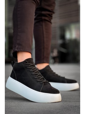 Beskar Signature LE10 Bağcıklı Erkek Yüksek Taban Ithal Süet Siyah Spor Bot