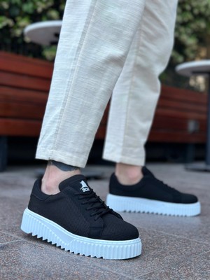 Beskar Signature BA0803  Yüksek Taban Triko Siyah Erkek Ayakkabı