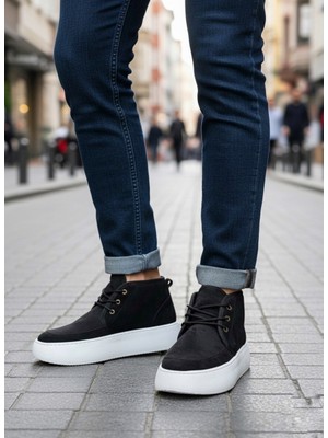 Beskar Signature BA0550 Içi Kürklü Bağcıklı Siyah Erkek Tarz Spor Bot