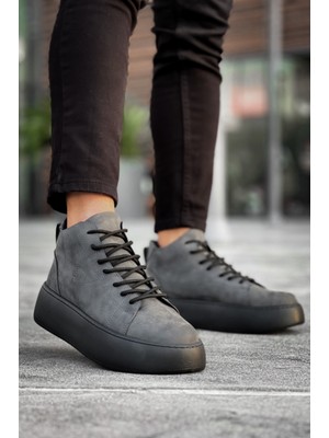 Beskar Signature LE10 Bağcıklı Erkek Yüksek Siyah Taban Antrasit Spor Bot