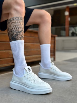 Beskar Signature BA0375 Özel Örme Triko Tarz Beyaz Taban Spor Ayakkabı