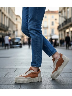 Beskar Signature BA0802  Taba Süet Yüksek Taban Erkek Günlük Ayakkabı