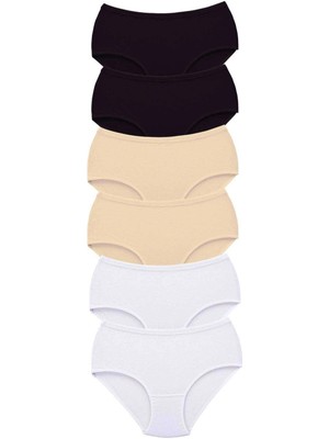 MTM My The Mall Giyim 6 Adet Tutku Kadın Yüksek Bel Bato Kalın Lastik Külot S15