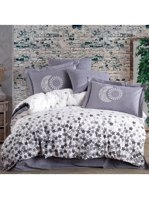 K&A Çift Kişilik Poplin Nev Stars Gri