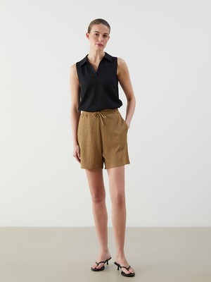 Lc Waikiki Yeni Sezon Beli Lastikli Dokulu Kadın Şort