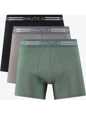 Nautica Erkek Gri Standart Fit 3'lü Boxer