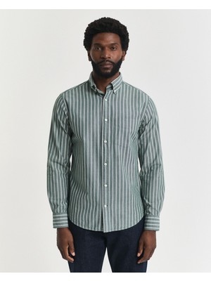 Gant Erkek Yeşil Regular Fit Düğmeli Gömlek