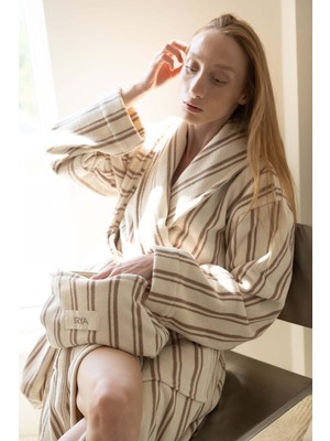 İrya In Lines Ipliği Boyalı Makyaj Çantası Mocha