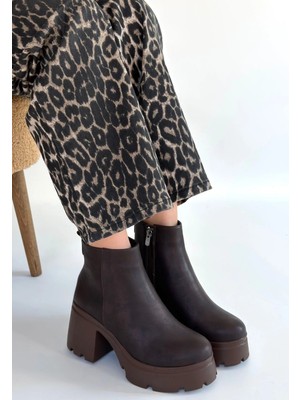 K&A Belay Acı Kahve Nubuk Topuklu Bot