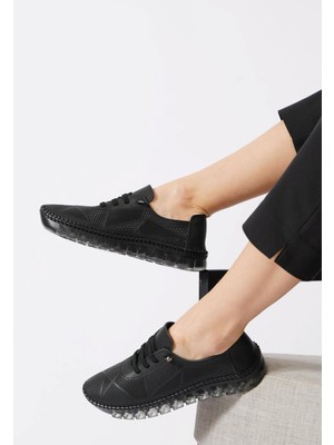 KAFKASLAR AYAKKABI Jel Şeffaf Yumuşak Taban Ortopedik Günlük Gerçek Deri Spor Babet Ayakkabı