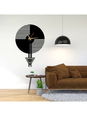 Mee Wall Art Sallanan Sarkaçlı Modern Metal Duvar Saati, Metal Duvar Saati