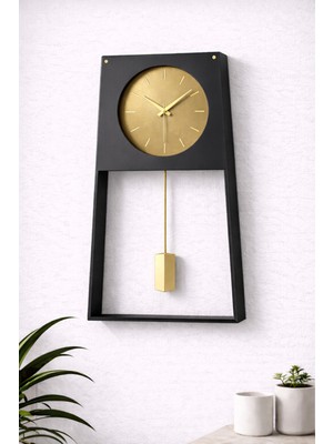 Mee Wall Art Metal Gövde Iskandinav Stil Sarkaçlı Duvar Saati – Sessiz Mekanizma