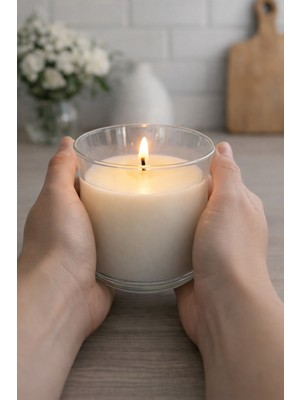 Lumus Candle Lavanta Kokulu Dekoratif Cam Mum 9x8 cm