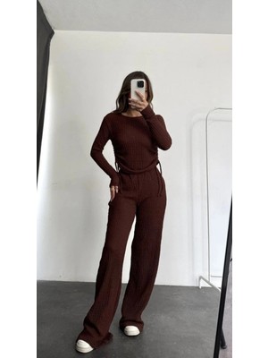 K&A Bubble Alt Üst Takım Kahve PT510446