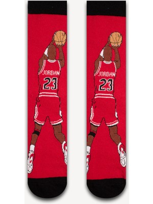 Neşeli Çoraplar 23 Kırmızı Renkli Unisex Çorap