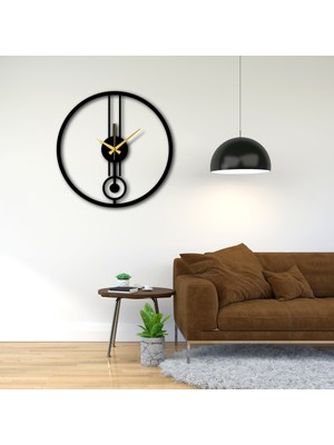 Mee Wall Art Sallanan Sarkaçlı Modern Metal Duvar Saati, Metal Duvar Saati