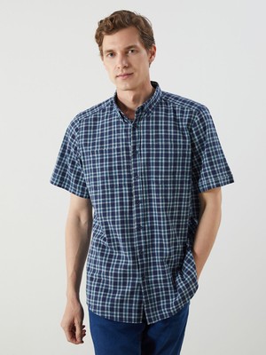 Lc Waikiki Yeni Sezon Regular Fit Kısa Kollu Ekose Erkek Gömlek