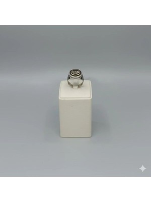 Eski Yeni Antik Gümüş Erkek Yüzük Audi Logo Motifli