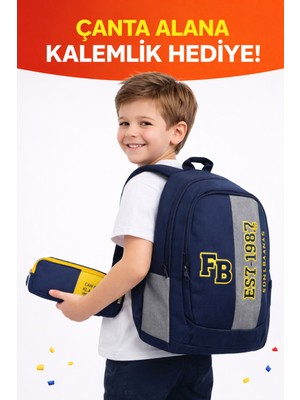 Fenerbahçe Pelüş Logolu Çanta ve Çift Gözlü Kalem Hediyeli