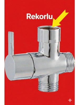 EFA Çift Başlı Duş Seti Yönlendirici (Pirinç) Rekorlu