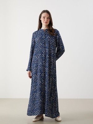 Lc Waikiki Yeni Sezon Hakim Yaka Desenli Elbise