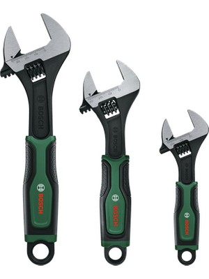 Bosch 3 Parça Ingiliz Anahtarı Seti 6" - 8" - 10"