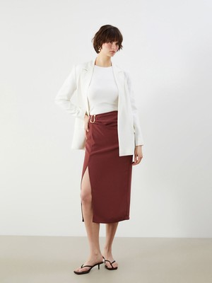 Lc Waikiki Yeni Sezon Beli Fermuarlı Dar Fit Etek