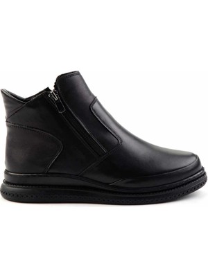 Bambi Siyah Hakiki Deri Kadın Bot & Bootie K02462040203