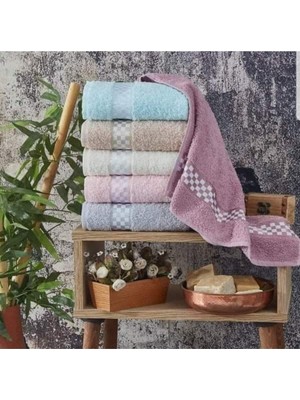 Evsay El Yüz Havlusu Renkli 6 Adet Pamuklu 50*90