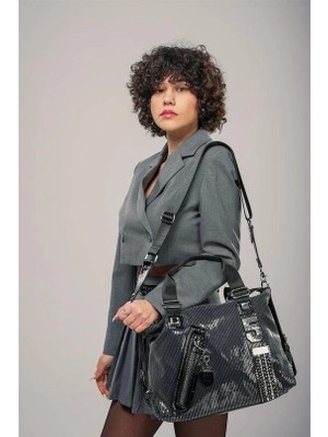 OEY Fashions Jews Siyah Cilt Kol ve Omuz Çantası