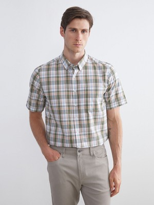 Lc Waikiki Yeni Sezon Regular Fit Kısa Kollu Ekose Erkek Gömlek