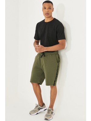 Altınyıldız Classics Casual Örme Şort Erkek Haki Standart Fit Cepli Yazlık Model
