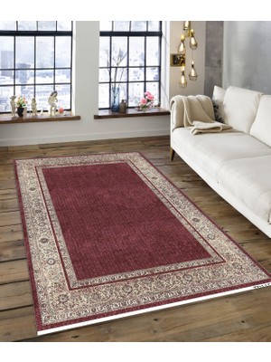 Dijidekor Shine M(142) Bordo Saçaksız Mutfak Koridor Yolluk Salon Yatak Odası Halısı