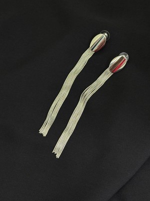 Luxury Gümüş Renk Kısaltılabilir Küpe