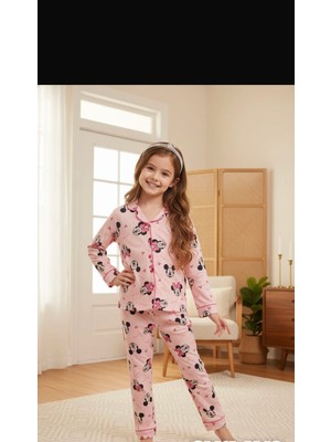 İnciten Kız Çocuk Uyku Bantlı Pijama Takımı
