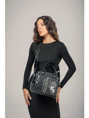 Esftr Tuka Siyah Cilt Kol ve Omuz Çantası