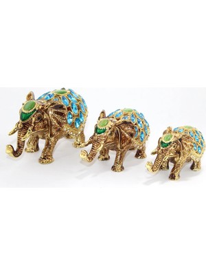 Najmaddin Taşlı 3'lü Fil Figürü Model 2