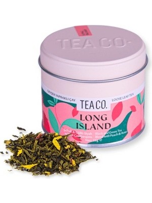 Tea Co Şeftalili Siyah ve Yeşil Çay Karışımı Long Island 25 gr