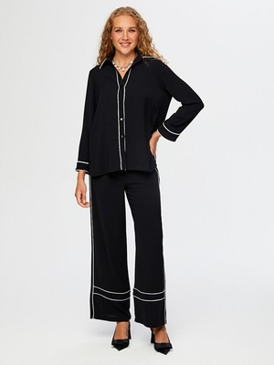 Faik Sönmez Kontrast Biye Detaylı Uzun Kol Tunik W26TNK009