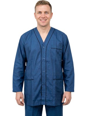 Oppland Erkek Pijama Takımı %100 Pamuk Kumaş Aura Model Cepli Rahat Tam Kalıp