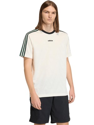 AKE2139 Adidas Jacquard Jsy Erkek T-Shirt Beyaz