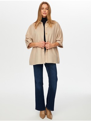 Faik Sönmez Yünlü Panço Ceket W26CKT012