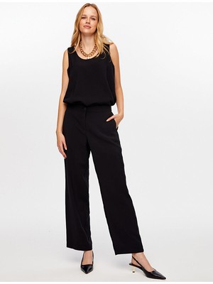 Faik Sönmez Arka Beli Lastikli Straıght Fıt Modallı Pantolon W26PNT012