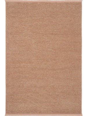 Cool Halı Marcos Taba Kahverengi Düz Renk Makinede Yıkanan Kaymaz Tabanlı Dokuma Yazlık Ince Kilim