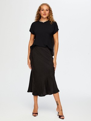 Faik Sönmez Beli Lastikli Liyoselli Uzun Etek W26ETK001