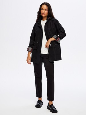 Faik Sönmez Beli Tünelli Içi Renkli Astar Detaylı Trençkot W26TNC002